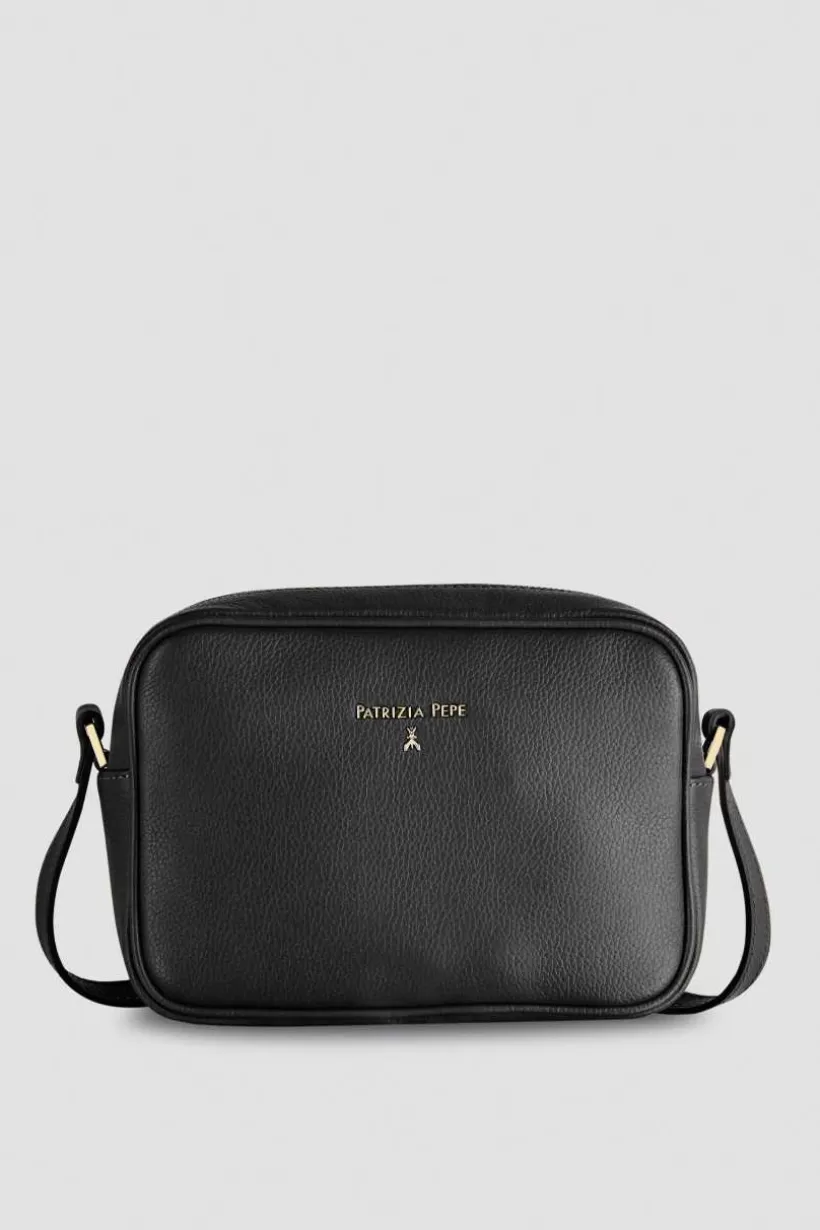 Fly skórzana torba typu Camera bag z wewnętrzną kieszenią^Patrizia Pepe Shop