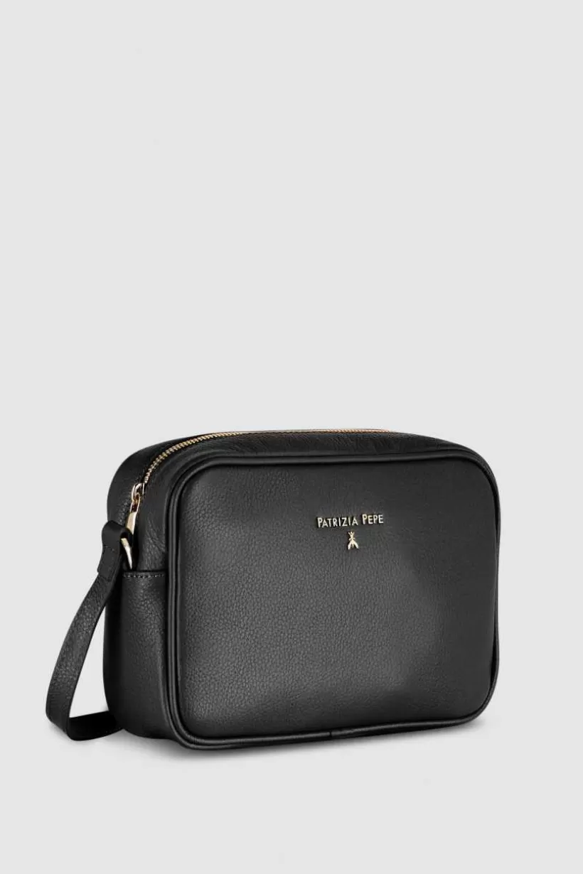 Fly skórzana torba typu Camera bag z wewnętrzną kieszenią^Patrizia Pepe Shop