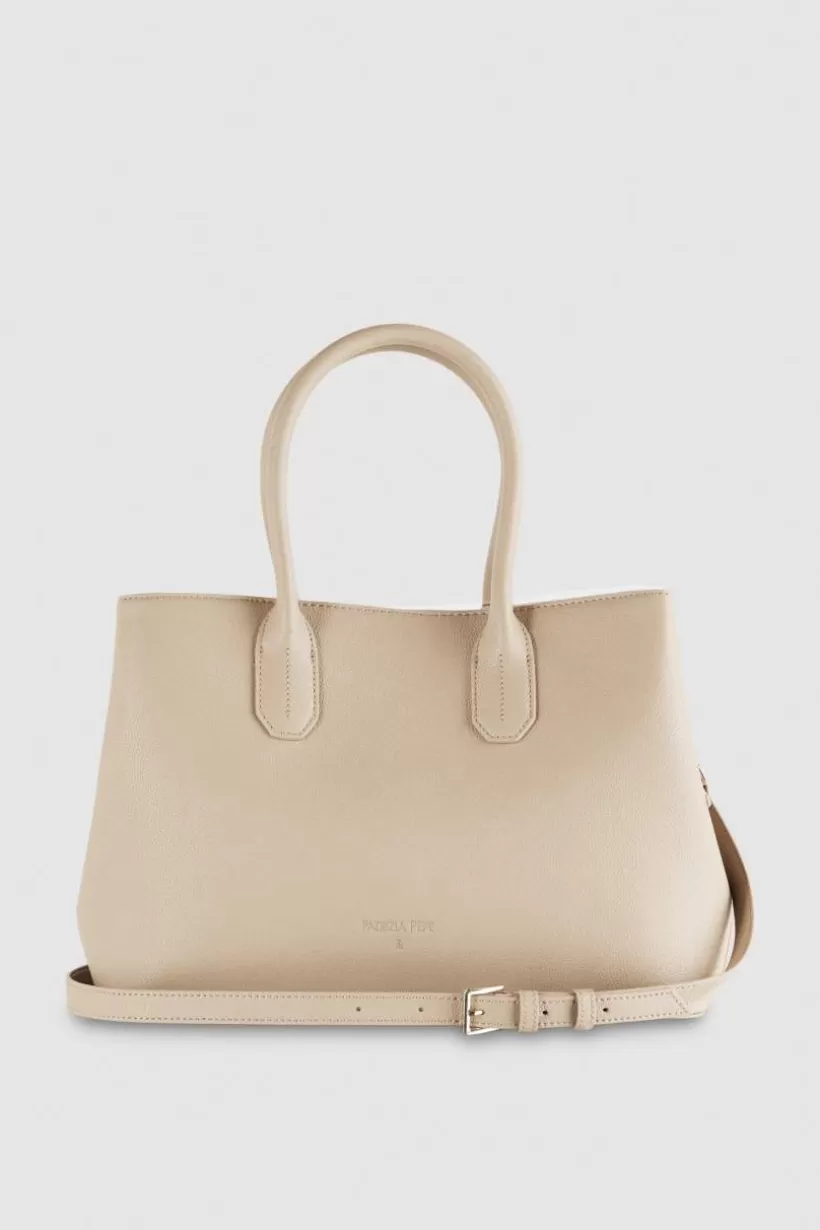 Fly Skórzana torebka typu shopper na ramię^Patrizia Pepe Best
