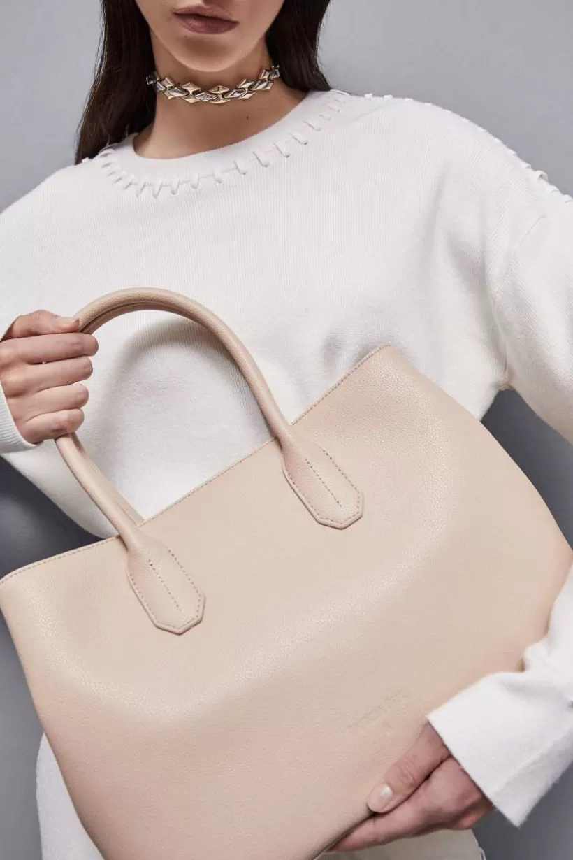 Fly Skórzana torebka typu shopper na ramię^Patrizia Pepe Best