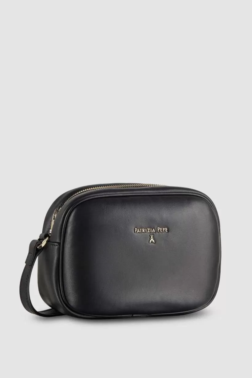 Skórzana torba na ramię typu camera case^Patrizia Pepe Cheap