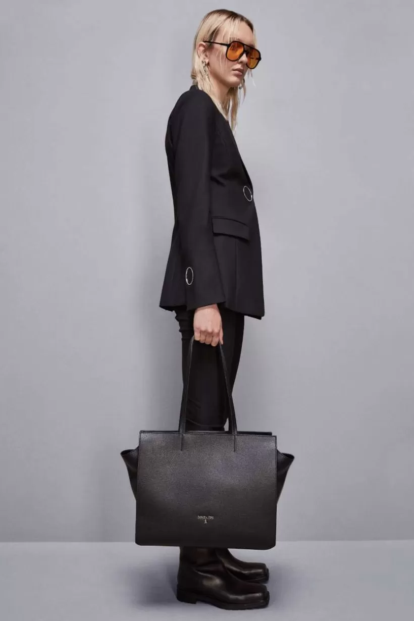 Skórzana torba typu shopper z suwakiem^Patrizia Pepe Cheap
