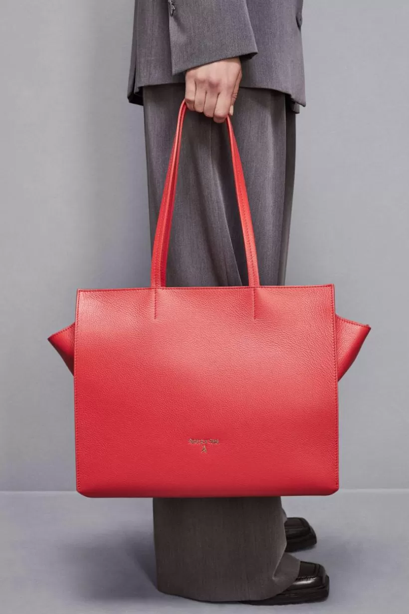Skórzana torba typu shopper z suwakiem^Patrizia Pepe Online