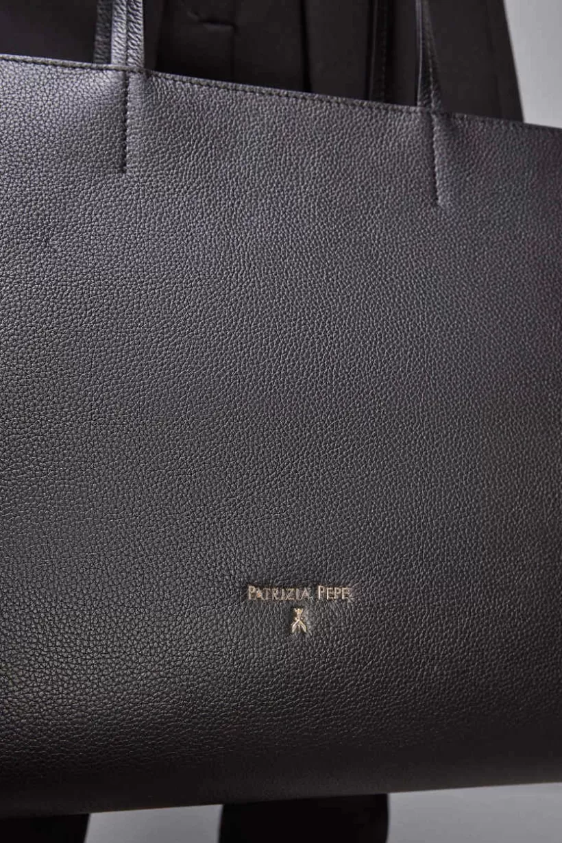 Skórzana torba typu shopper z suwakiem^Patrizia Pepe Cheap