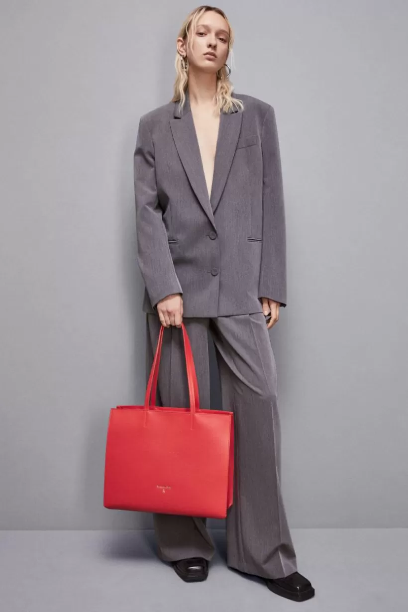 Skórzana torba typu shopper z suwakiem^Patrizia Pepe Online