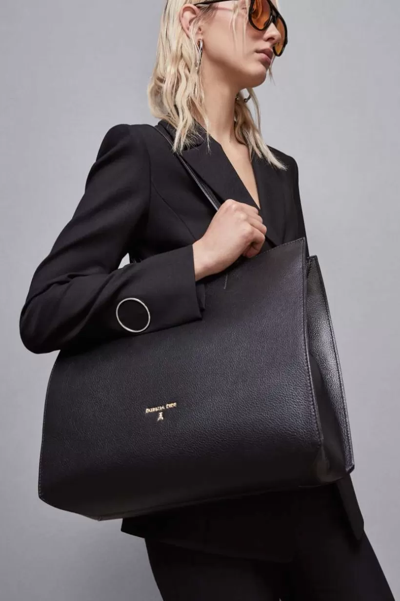 Skórzana torba typu shopper z suwakiem^Patrizia Pepe Cheap