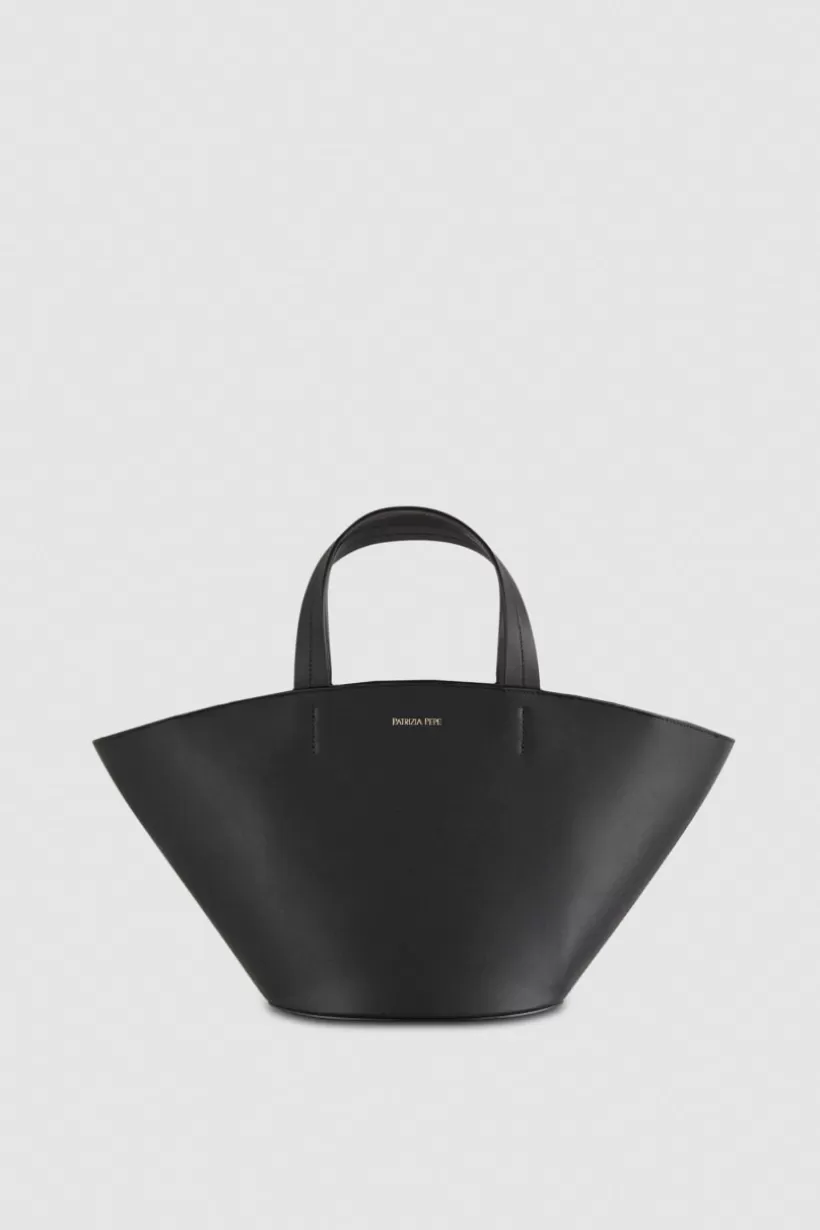 Skórzana torba typu shopper z uchwytami^Patrizia Pepe Cheap