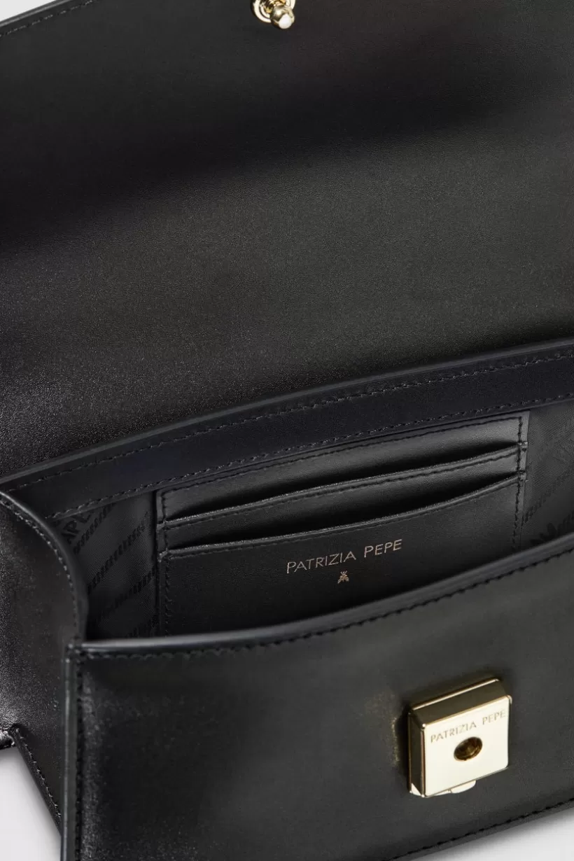 Skórzana torebka na ramię Fly Bamby ze skórzanymi uchwytami^Patrizia Pepe Shop
