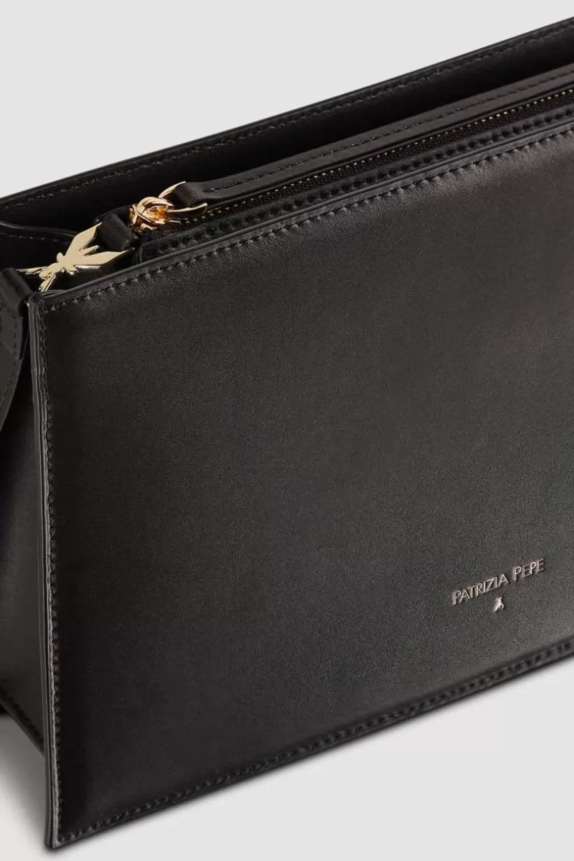 Skórzana torebka pocket na ramię i z zamkiem błyskawicznym^Patrizia Pepe Flash Sale