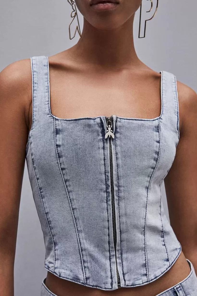 Top z elastycznego denimu^Patrizia Pepe Fashion