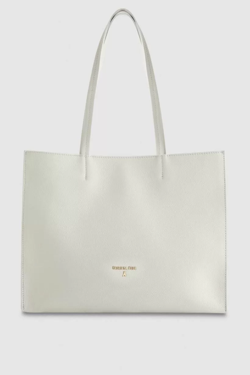 Torba typu shopper z międlonej skóry^Patrizia Pepe New