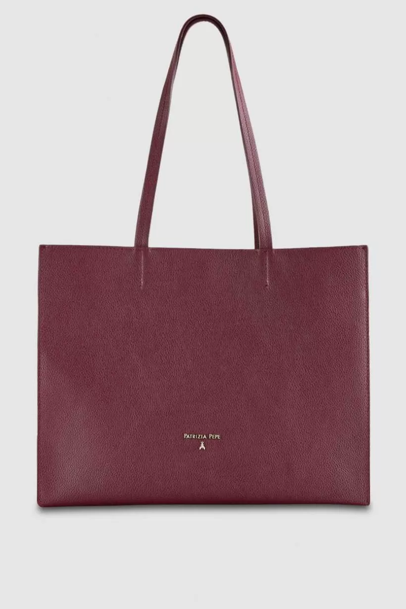 Torba typu shopper z międlonej skóry^Patrizia Pepe Store